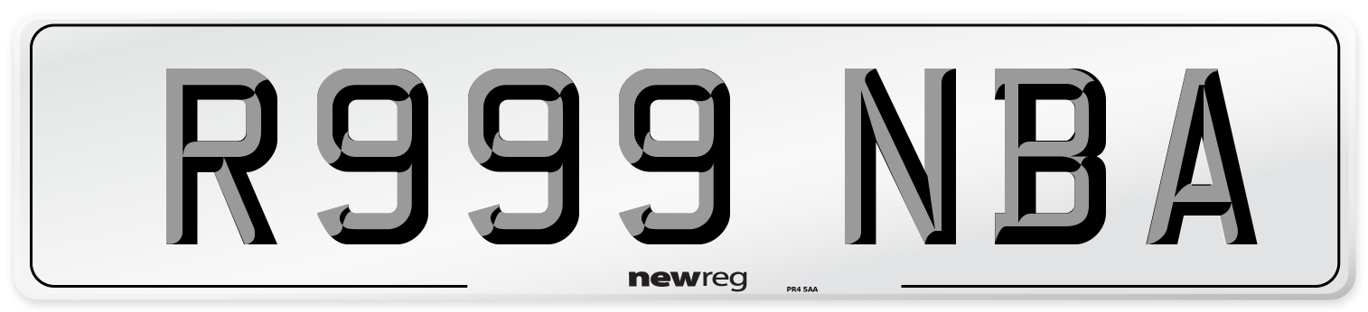 R999 NBA Number Plate from New Reg